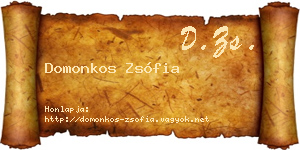 Domonkos Zsófia névjegykártya