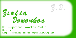 zsofia domonkos business card