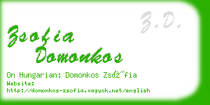 zsofia domonkos business card